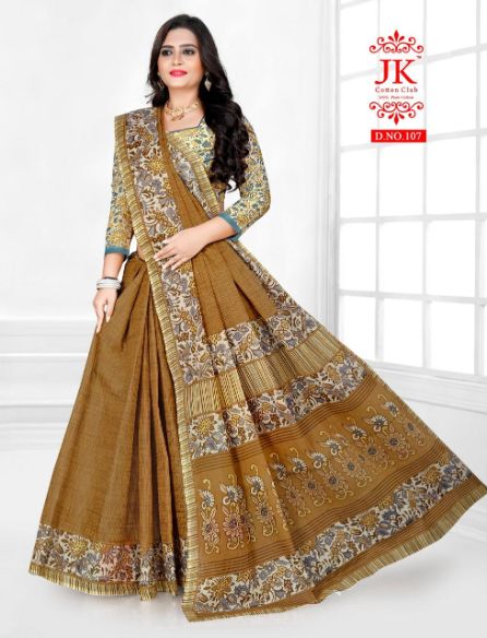 Jk Karishma 1 Casual Daily Wear Cotton Printed Latest Saree Collection